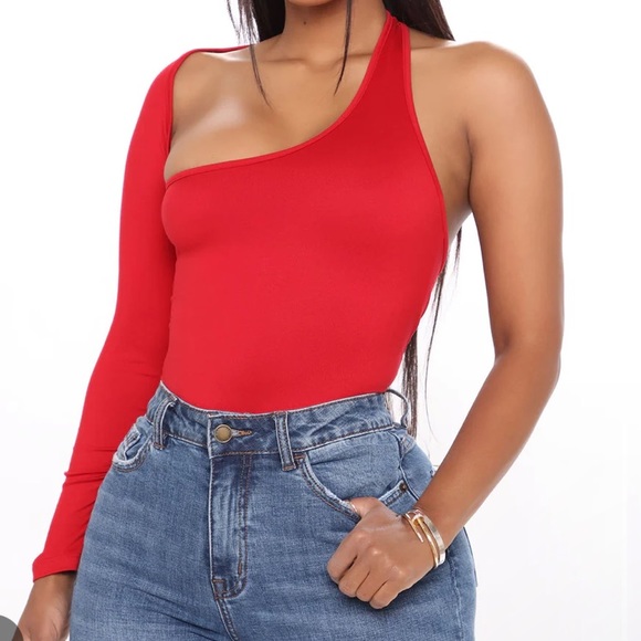 Fashion Nova Red Bodysuit-BRAND NEW - Picture 2 of 4